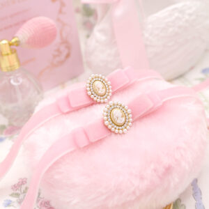 1 pc -Romantic Rococo Baby Pink Velvet Bow Lady Head Cameo Skinny Choker Necklace , Coquette Cute Jewelry , Soft Girl Style , Gift for her