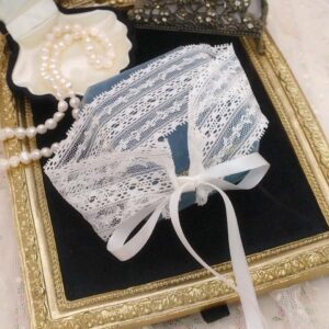 Victorian Style white lace wide choker necklace collar , Ribbon tie closure, elegance timeless jewelry accessories princess fairy core