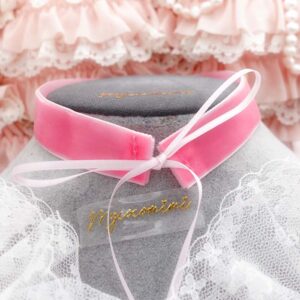 Simple Coquette Hot Pink Velvet Choker Necklace , Delicate Ribbon Tie Closure, Perfect for any occasion, Gift for Her