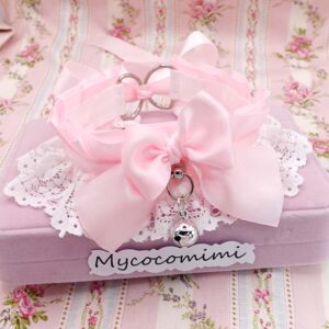baby pink kitten play collar mycocomimi