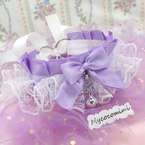 Mycocomimi purple kitten play collar