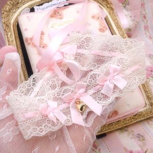 coquette beige lace choker