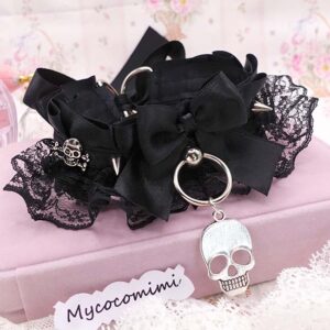 skull goth choker