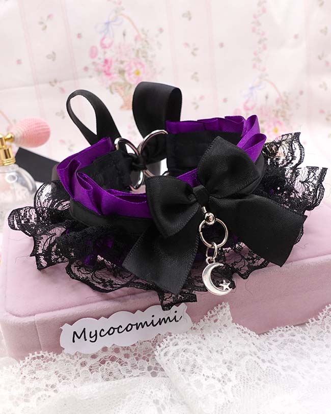 purple kitten play collar