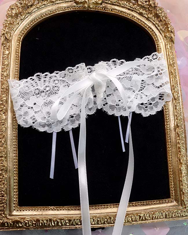 Ballerina Core White Lace Choker Necklace | Light Blue Bow Ribbon Tie Collar, Fairy Core Romantic Jewelry - Image 3