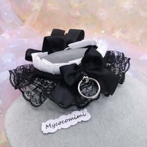 mycocomimi.com black white kitten play collar